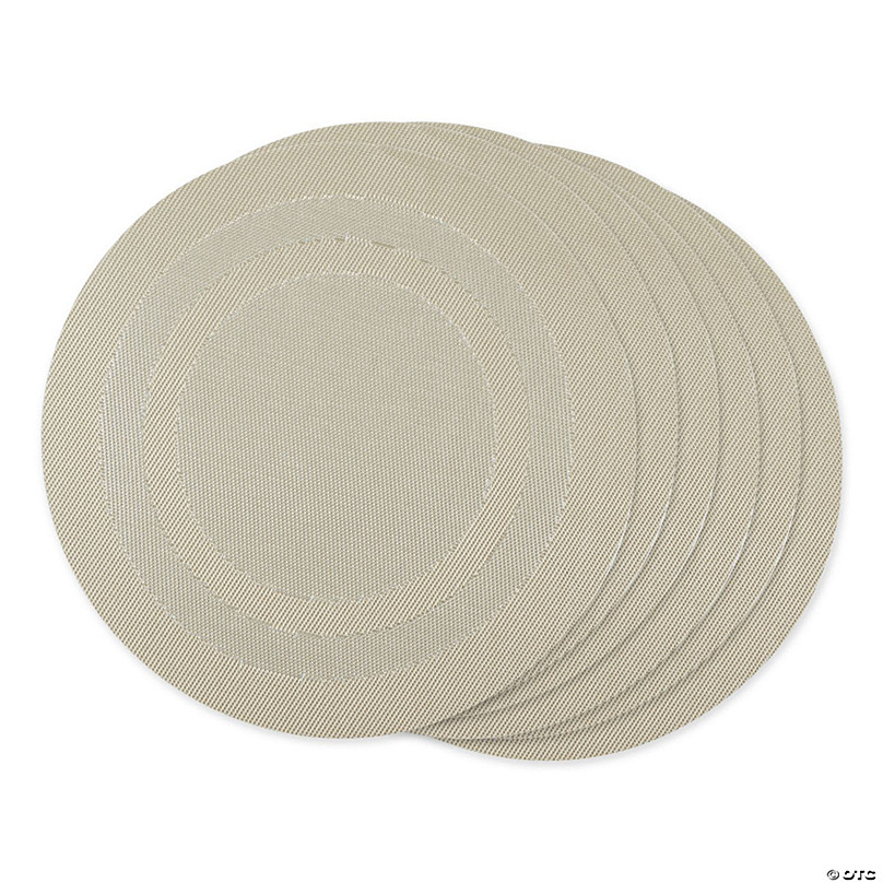 Champagne Pvc Round Placemat Set Oriental Trading
