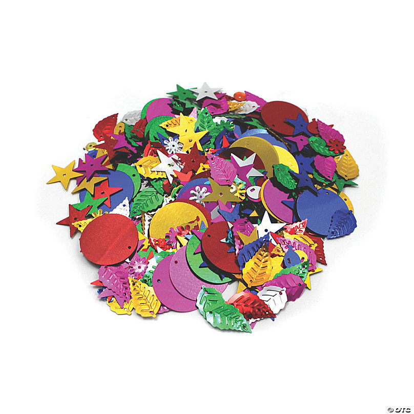 Charles Leonard® Glittering Sequins with Spangles, 4 oz Pack, 6 Packs