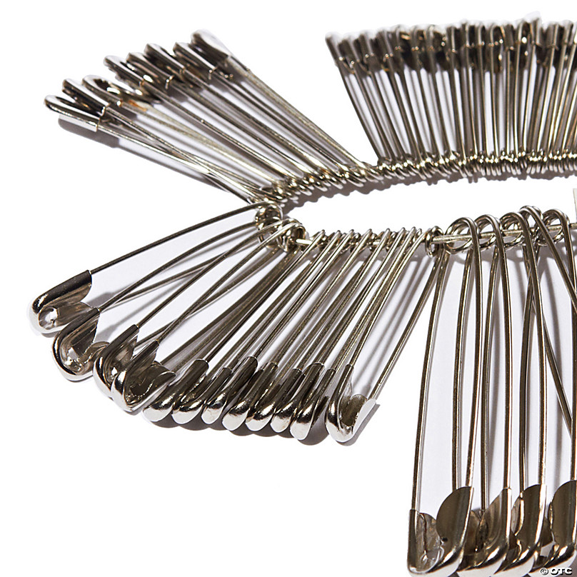 Charles Leonard Safety Pins, Assorted Sizes, 50 Per Pack, 12 Packs