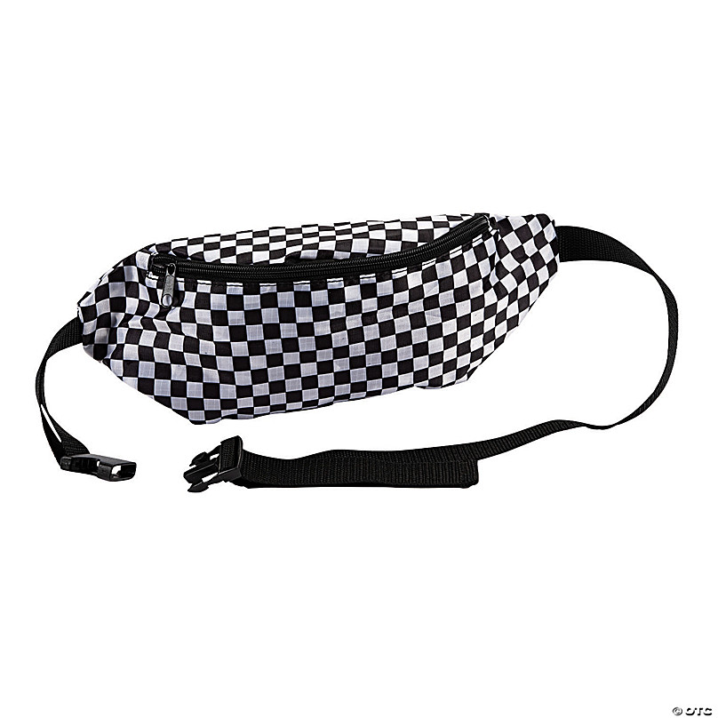 Luxury Brown/Black Checkered Fanny Pack by Oudeen