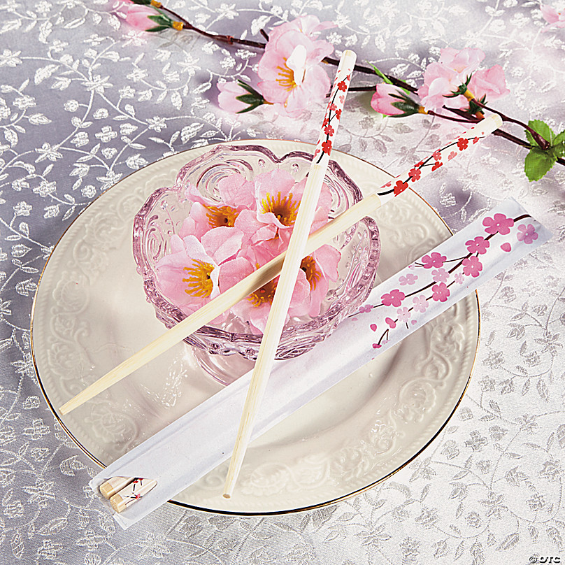 Details about   20 Pairs of Cherry Blossom Bamboo Chopsticks Wedding Party Favors Decorations 