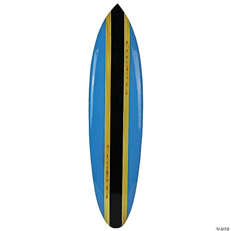 Chesapeake Bay Striped Wooden Surfboard Wall Hanging 39 inch Beach Décor
