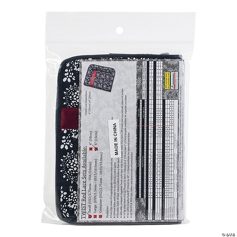 ChiaoGoo Twist Red Lace Interchangeable Knitting Needle 5 Tip Set-Mini