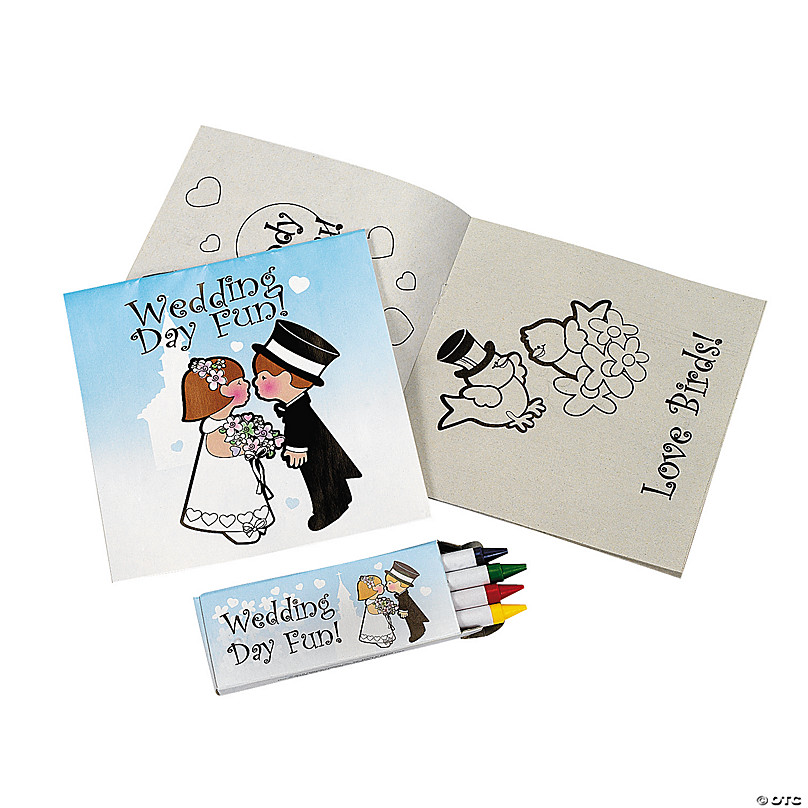 3 Pack Children's Wedding activity and colouring Book x3 Kids Wedding favour 