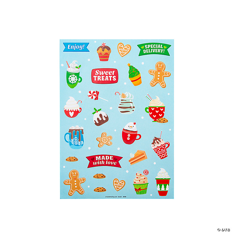 Christmas Baking Bookmark Sticker Scenes - 12 Pc. - Discontinued