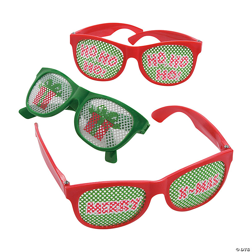 Novelty Christmas Sunglasses Xmas Fun Fancy Dress Festive Ornaments Glasses Gift
