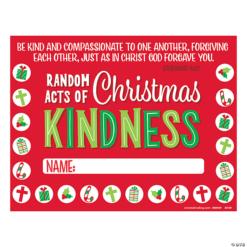 Christmas Kindness Punch Cards - 30 Pc.