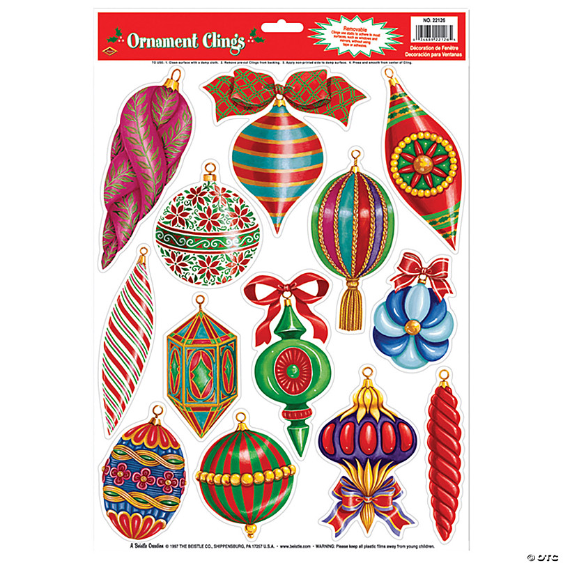 Ornament & Star Christmas Window Cling Epic Pack