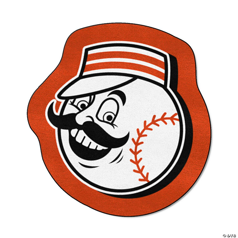 Cincinnati Reds Mascot Rug - Mr. Red Head Alternative Logo
