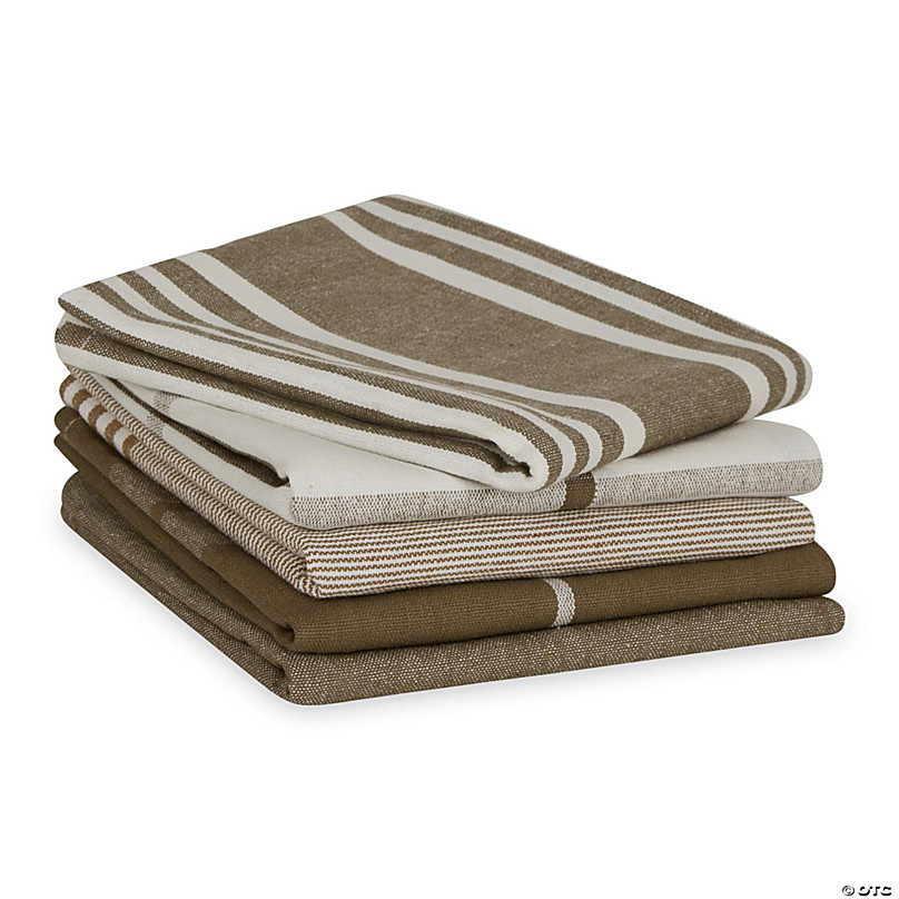 Classic Oversized Mushroom Woven Dishtowels (Set of 5)