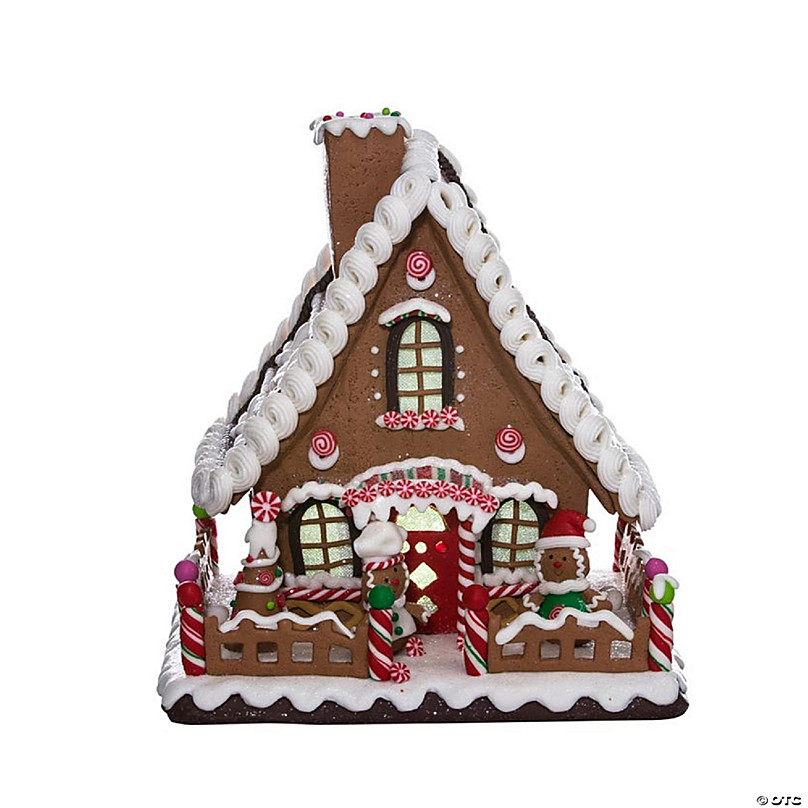 Claydough Gingerbread House Lighted Christmas Building Figurine D2869 ...