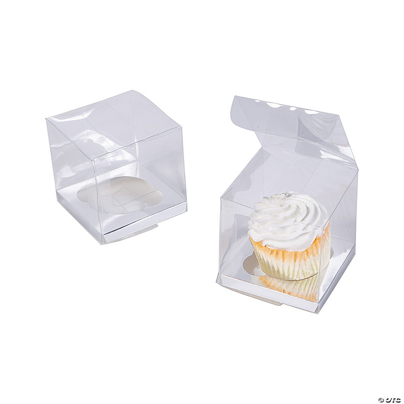 Details about   Four Cupcake Box with Window Stripe Design Cake Birthday Party Weddings Catering 