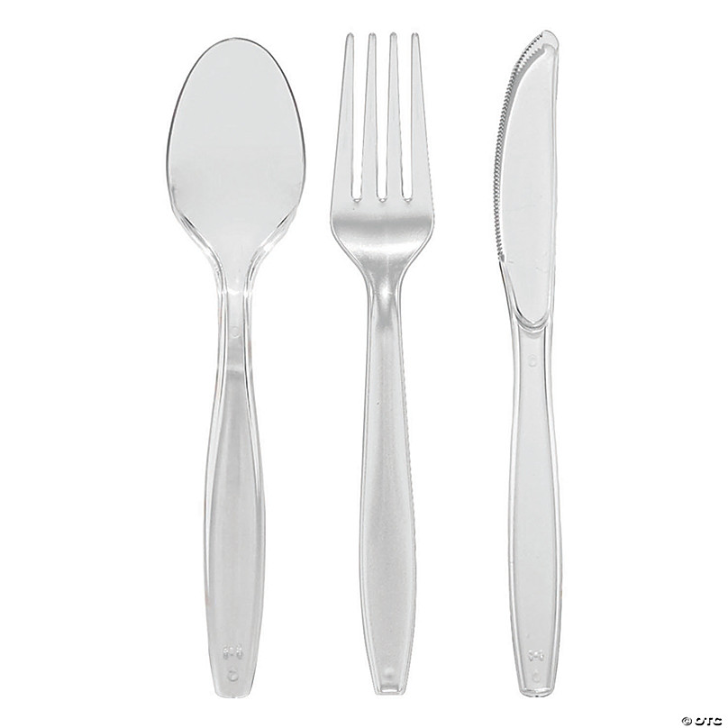 Plastic Cutlery Sets - Clear Flatware Sets