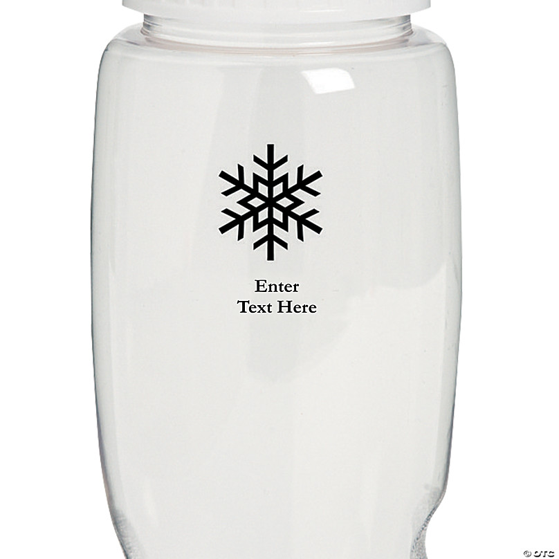 22 oz. Bulk 50 Ct. Personalized White Winter Wonderland Reusable Plastic  Tumblers