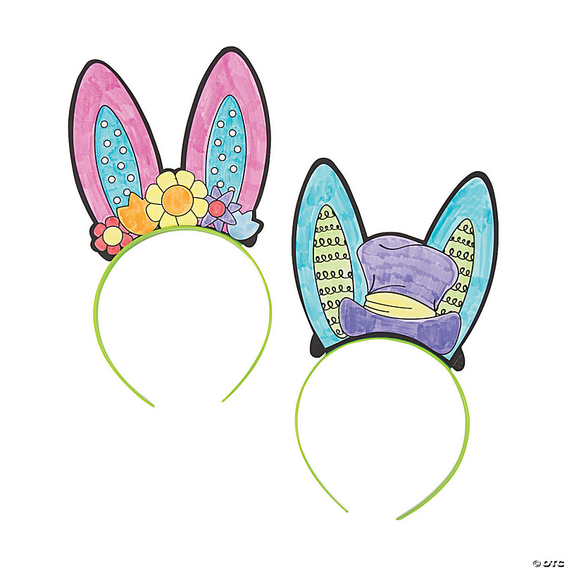 Color Your Own Bunny Ear Headbands - 12 Pc. | Oriental Trading