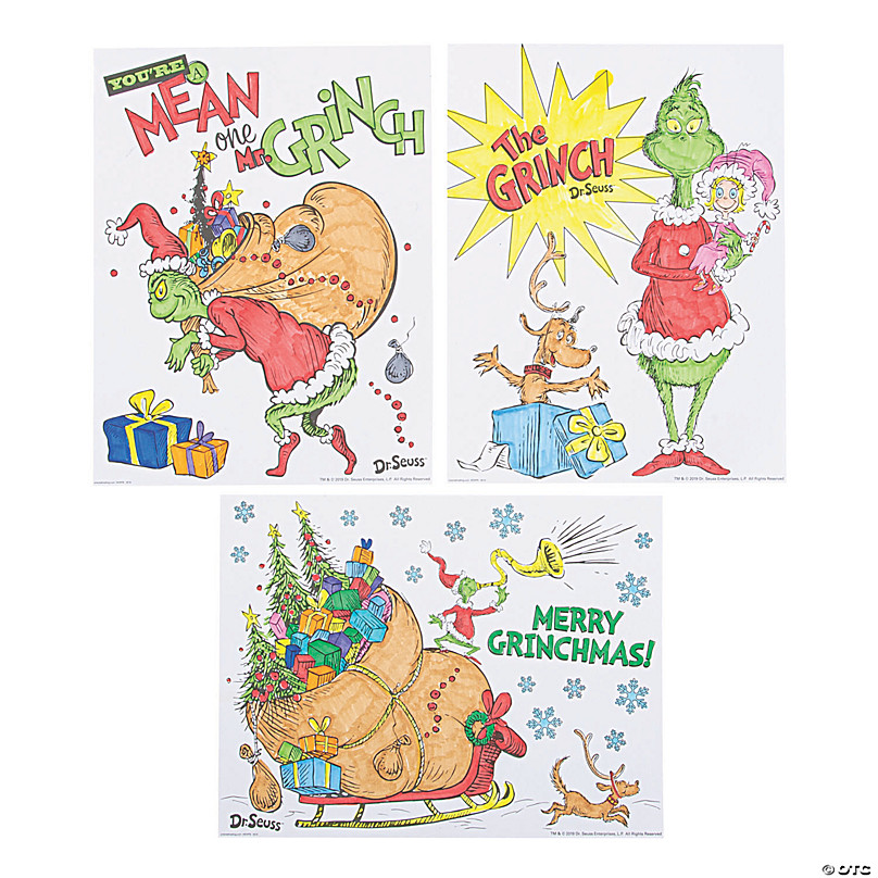 color your own dr seuss™ the grinch posters