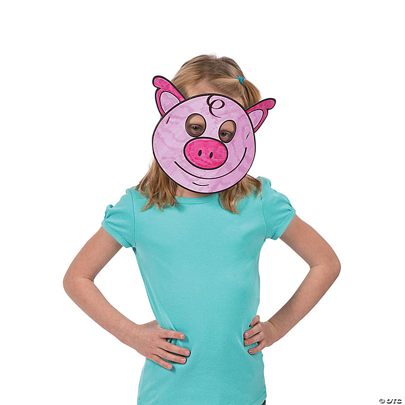 Color Your Own Farm Animal Masks - 12 Pc.