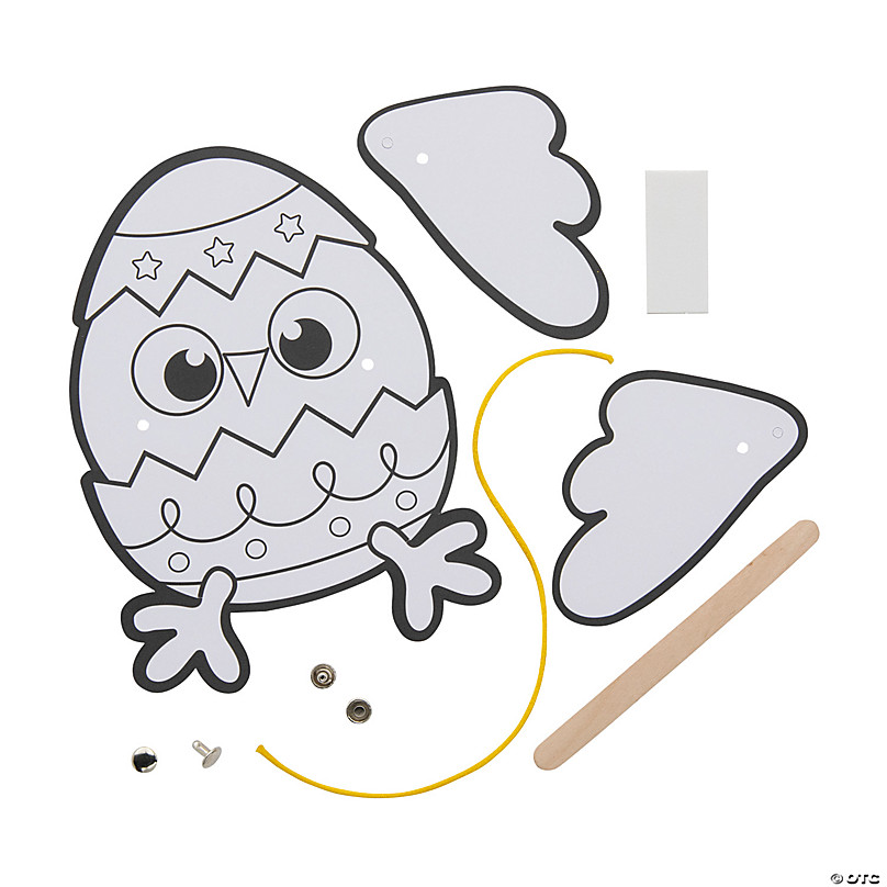 Color Your Own Flapping Easter Chick Craft Kit Makes 12 Oriental Trading