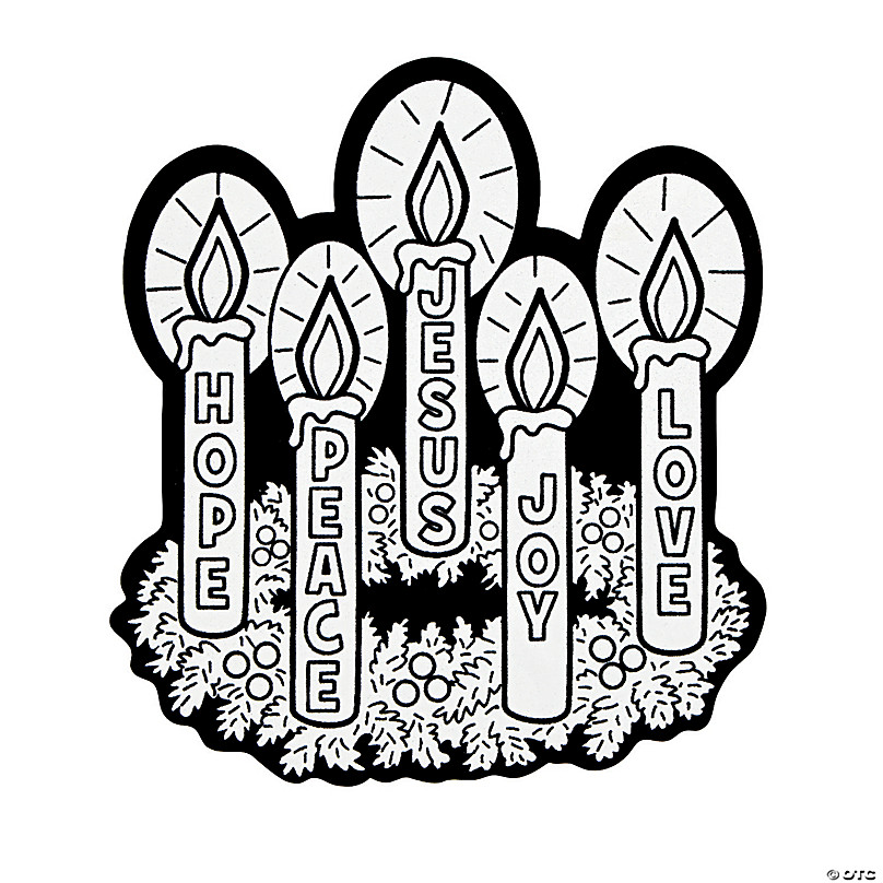 advent candle coloring pages