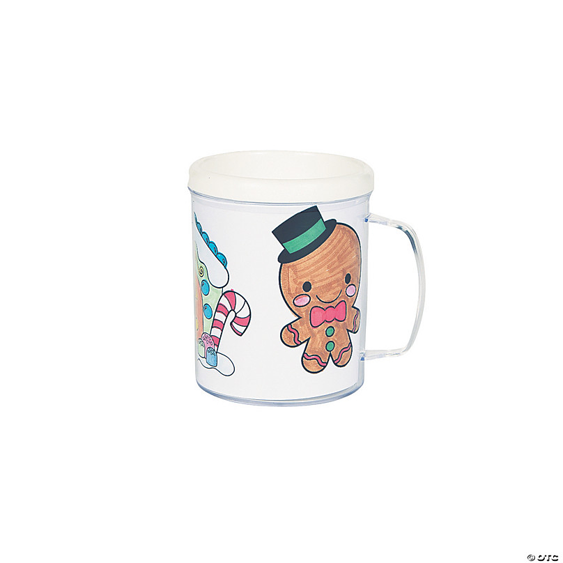 Fun Express Set of 12 Pieces Plastic Holiday Gingerbread Man Mugs, Holds 8  oz, BPA Free Plastic, Chr…See more Fun Express Set of 12 Pieces Plastic