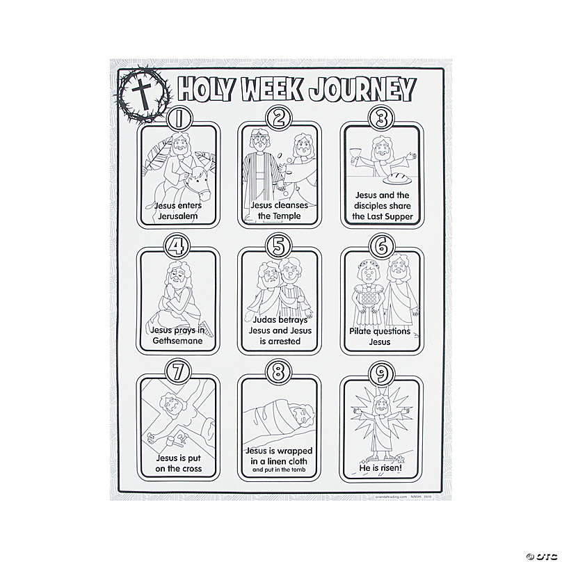 Color Your Own Holy Week Journey Posters Oriental Trading