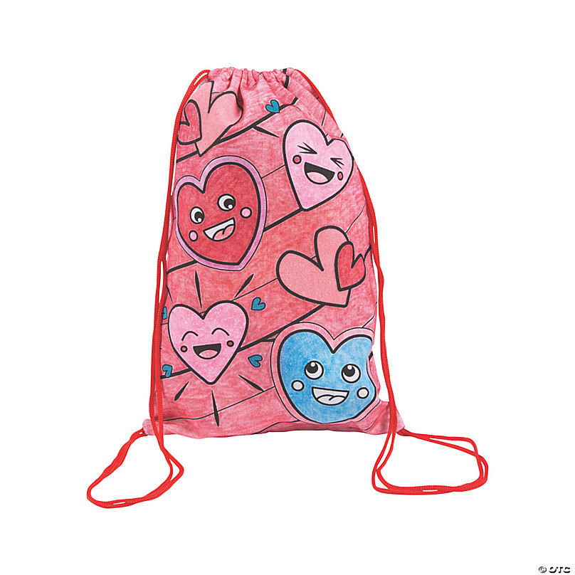 Tattoo Heart Personalized Party Favor Bags + Drawstring Canvas