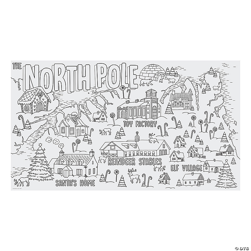 north pole santa map