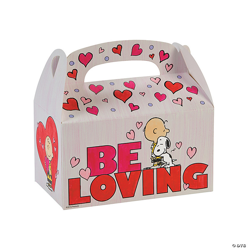Color Your Own Peanuts® Valentine Treat Boxes - 12 Pc.