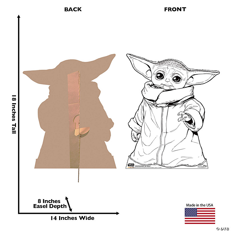 Simple Cartoon Model of The Mandalorian and Baby Yoda