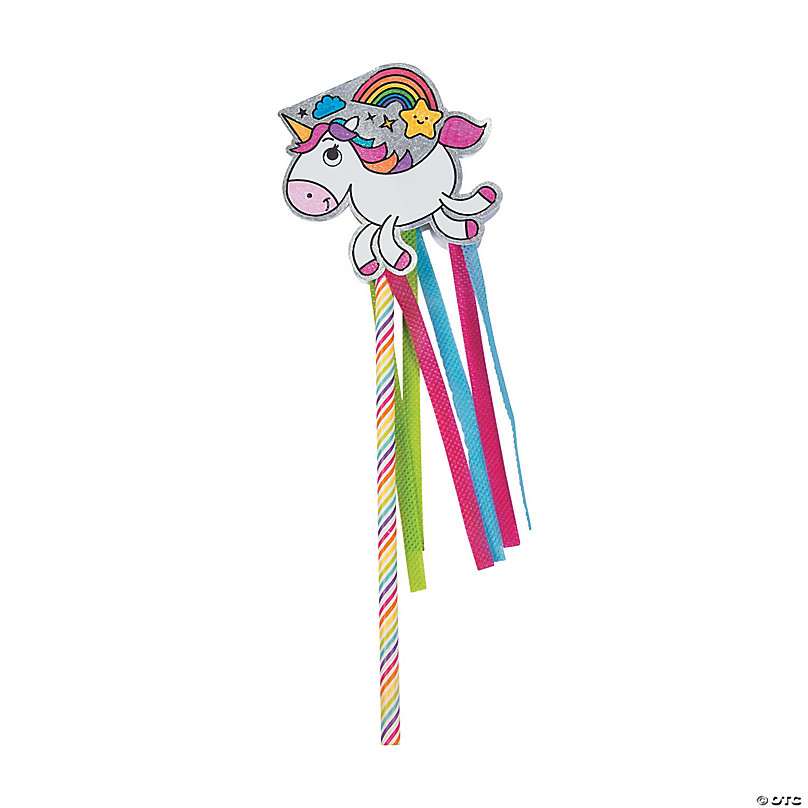 Highlights for Children Ribbons and Unicorn Craft Kit for Kids, 3 Crafts in 1, Create A Unicorn Wand, Ribbon Hoop, and Hair Comb, Includes Reusable