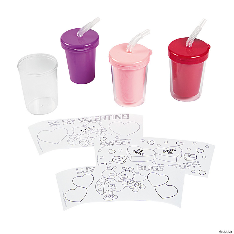 Valentine's Day Plastic Cups - 4.0 ea