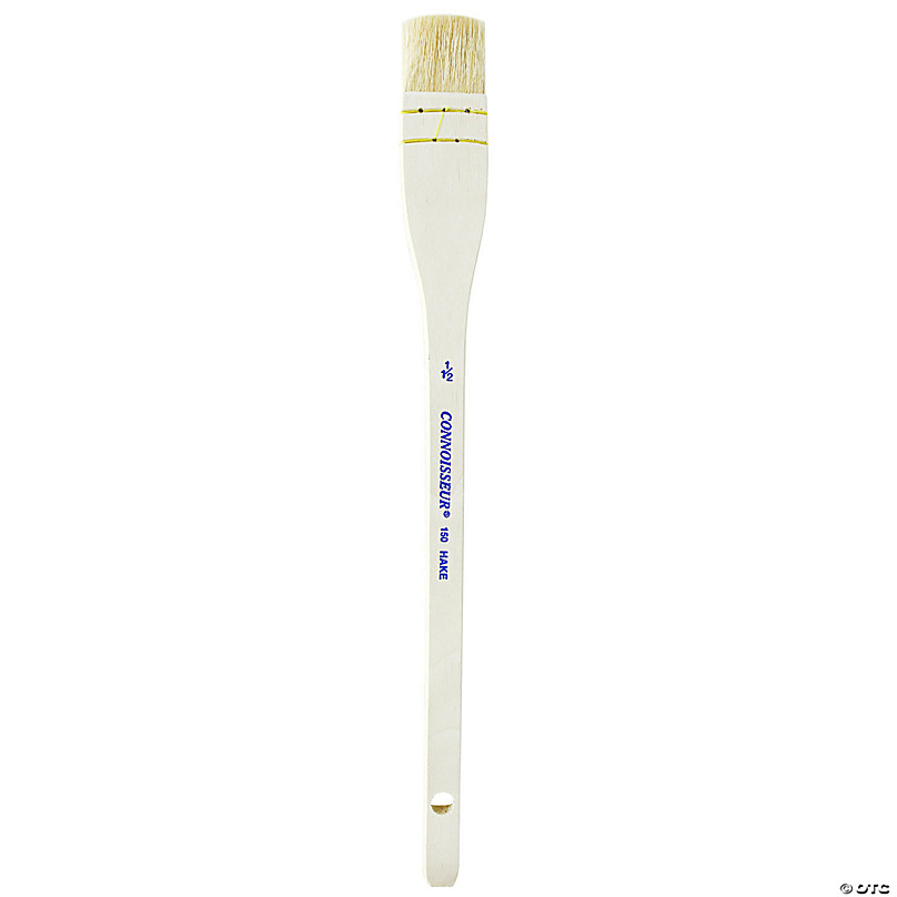 Connoisseur Flat Wide Hake Paint Brush. 1 by 1/2 Inches. Apply