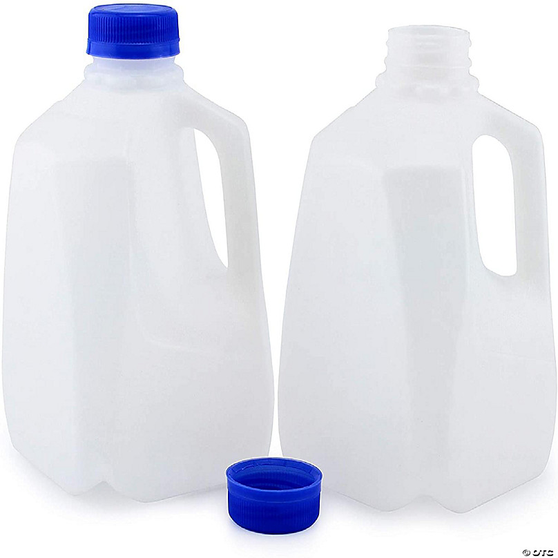 Cornucopia 32oz Plastic Jugs (6-Pack); 1-Quart / 32-Ounce Bottles with Caps  for Juice, Water, Sports and Protein Drinks and Milk, BPA-Free