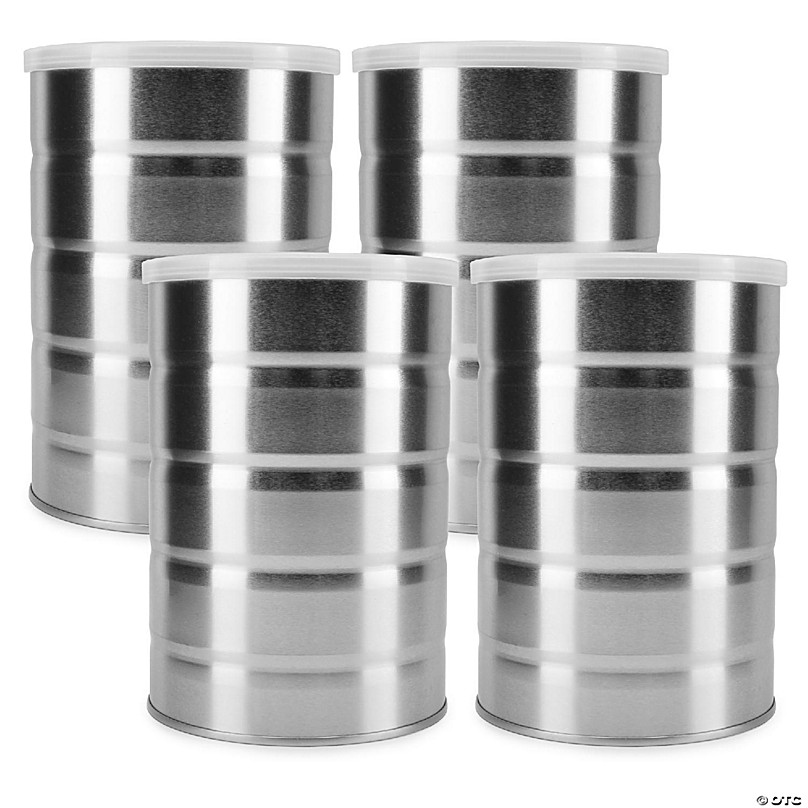 Cornucopia Square White Metal Tins (6-Pack); for Tea, Gift Boxes, and  Storage, 3-Inch Tall, 1-Cup Capacity 