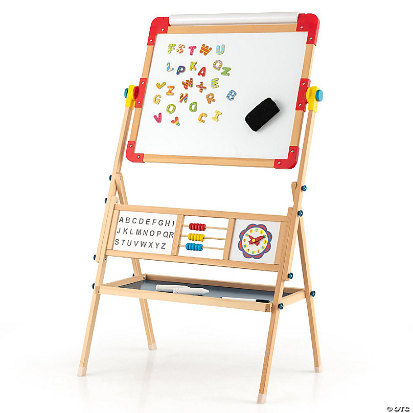Kids Art and Drawing Kit .176 Piece Kids Drawing Set, Double Sided Tri-Fold  Easel Art