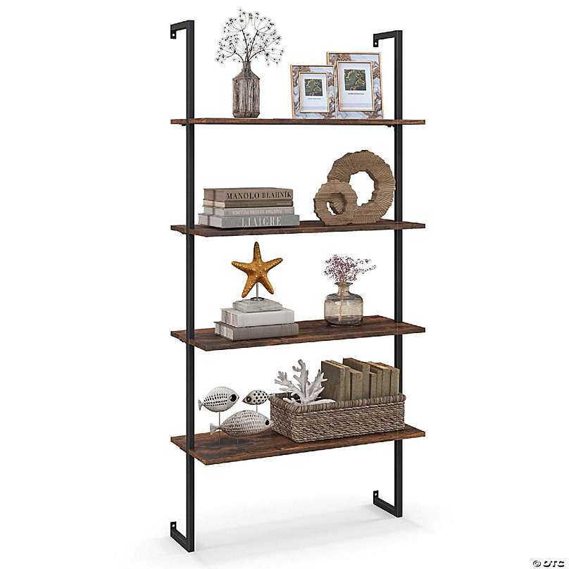 https://s7.orientaltrading.com/is/image/OrientalTrading/FXBanner_808/costway-4-tier-ladder-shelf-bookshelf-industrial-wall-shelf-w-metal-frame-rustic-brown~14278450.jpg