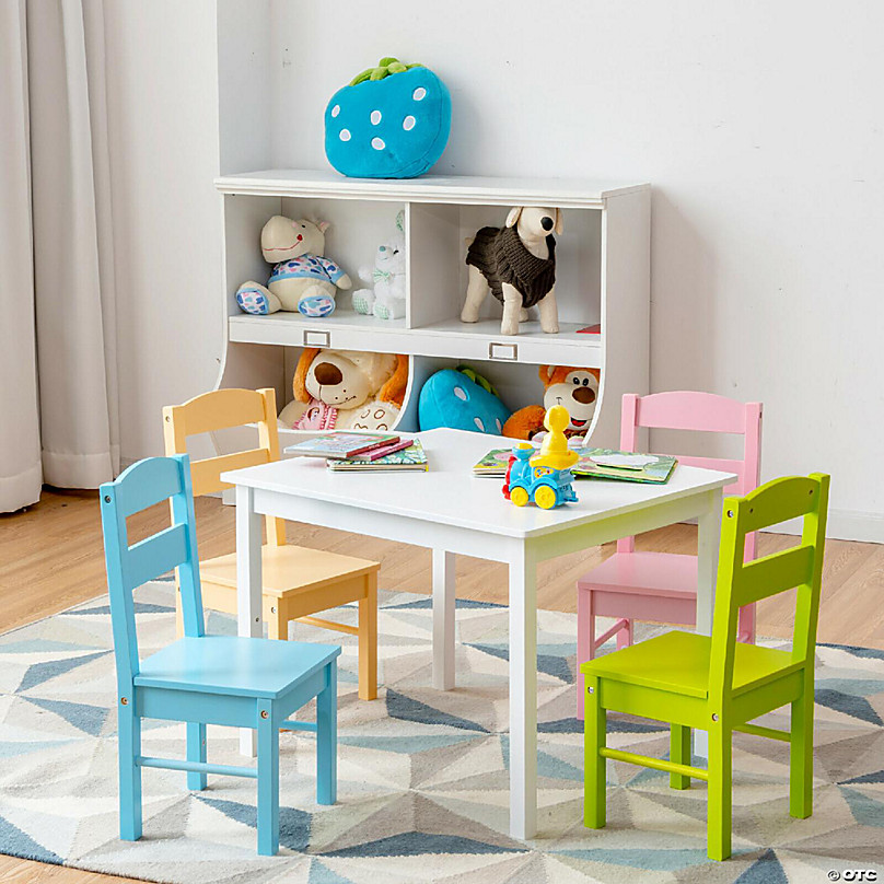 Melissa & Doug Wooden Round Table & Chairs Set
