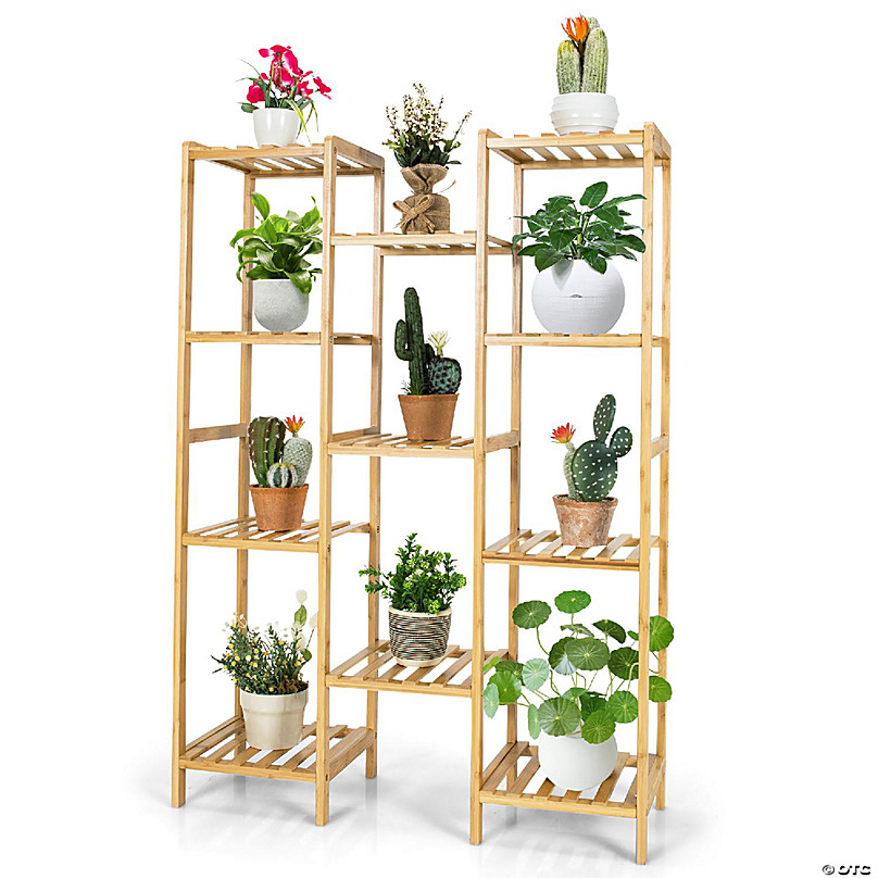 Costway 4 Tier Multifunction Bamboo Shoe Rack Boot Tower Shelf Storage  Organizer Stand