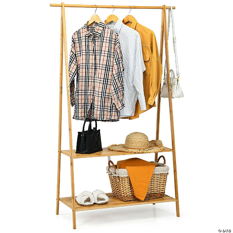 https://s7.orientaltrading.com/is/image/OrientalTrading/FXBanner_808/costway-bamboo-garment-rack-clothes-hanging-rack-w-2-tier-storage-shelf-entryway-bedroom~14372573.jpg