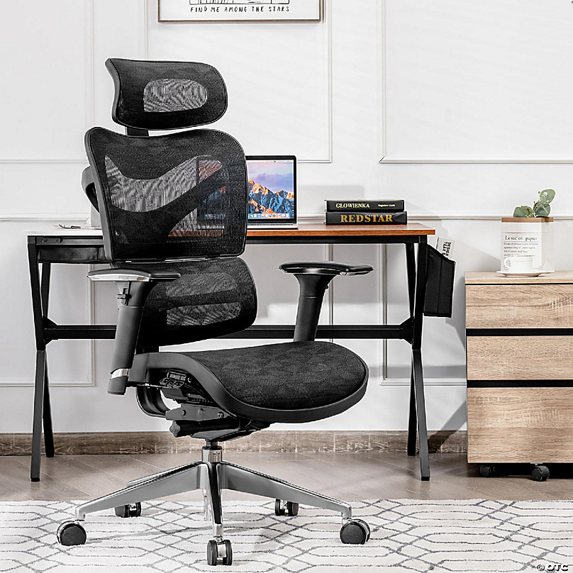 Costway Black Ergonomic Mesh Office Chair Adjustable High Back