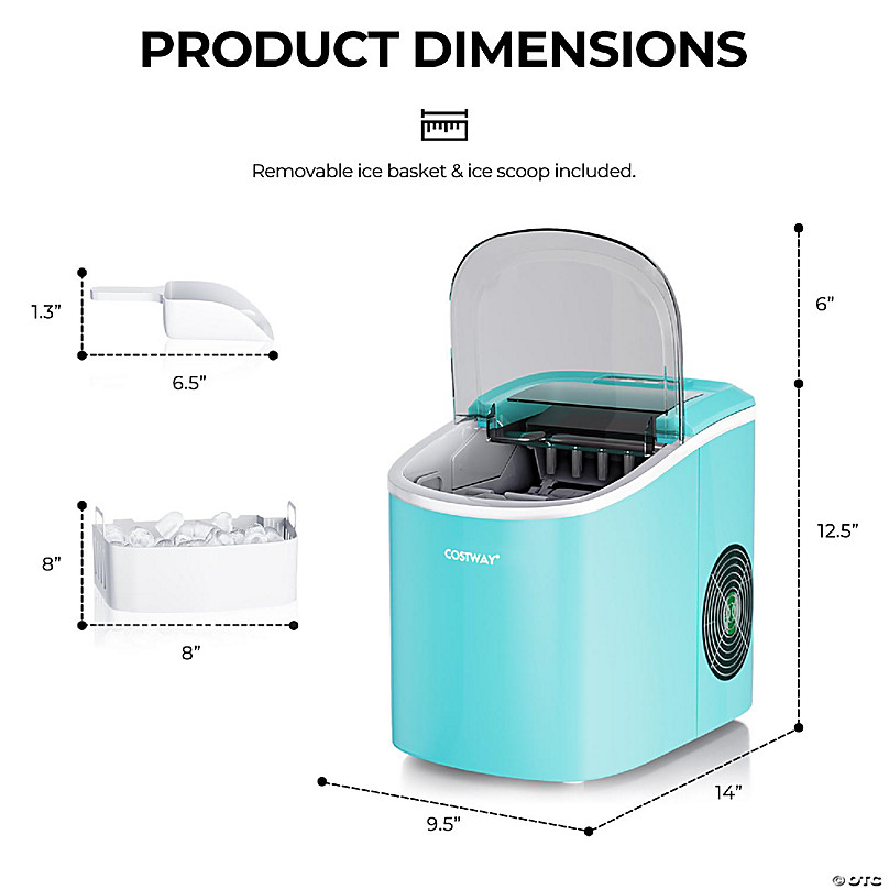 STAKOL Stainless Steel Ice Maker Countertop 26LBS/24H LCD Display