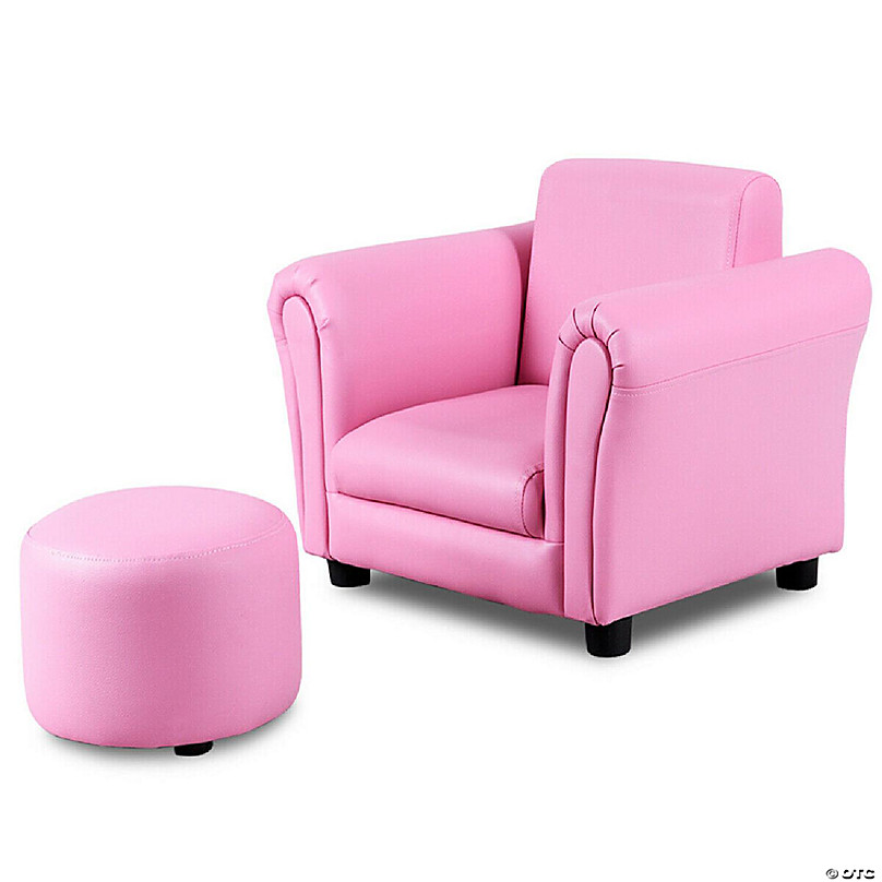 Pink chair and discount footstool