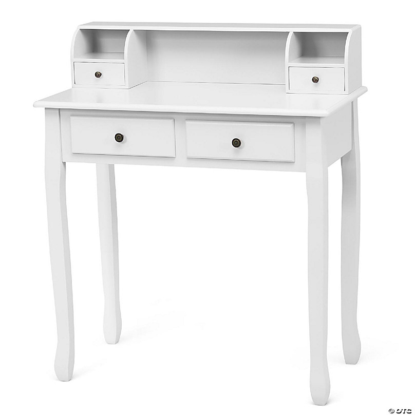 Costway Computer Desk PC Laptop Table w/ Drawer and Shelf Home Office  Furniture White