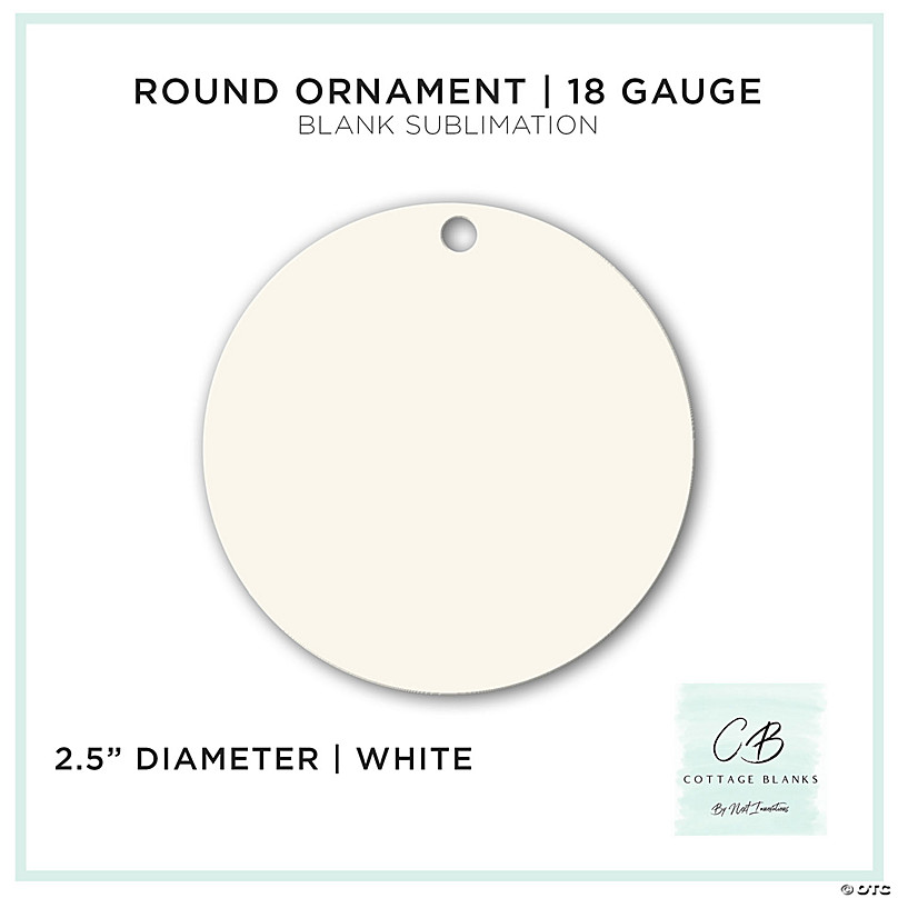 Sublimation Blank Acrylic CIRCLE Ornament - 5 Pack