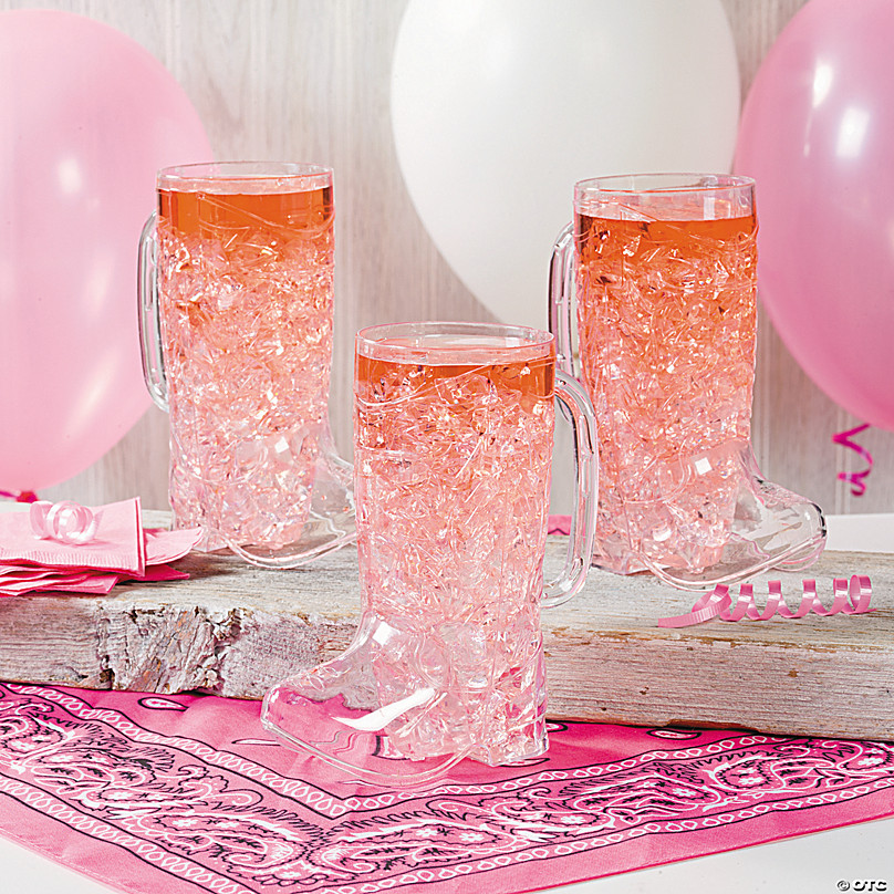 Pink Cowgirl Boots Cup | 16oz Glass Can Cups