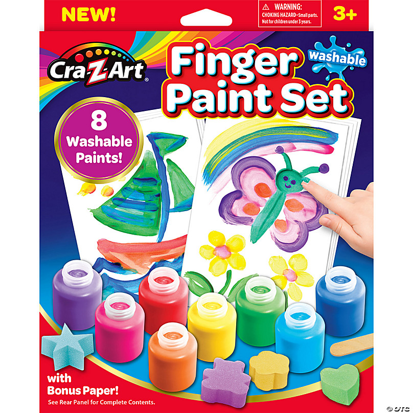 Crayola Washable Finger Paints (6 Count) Toddler Paint Supplies, Kids Paint  Set