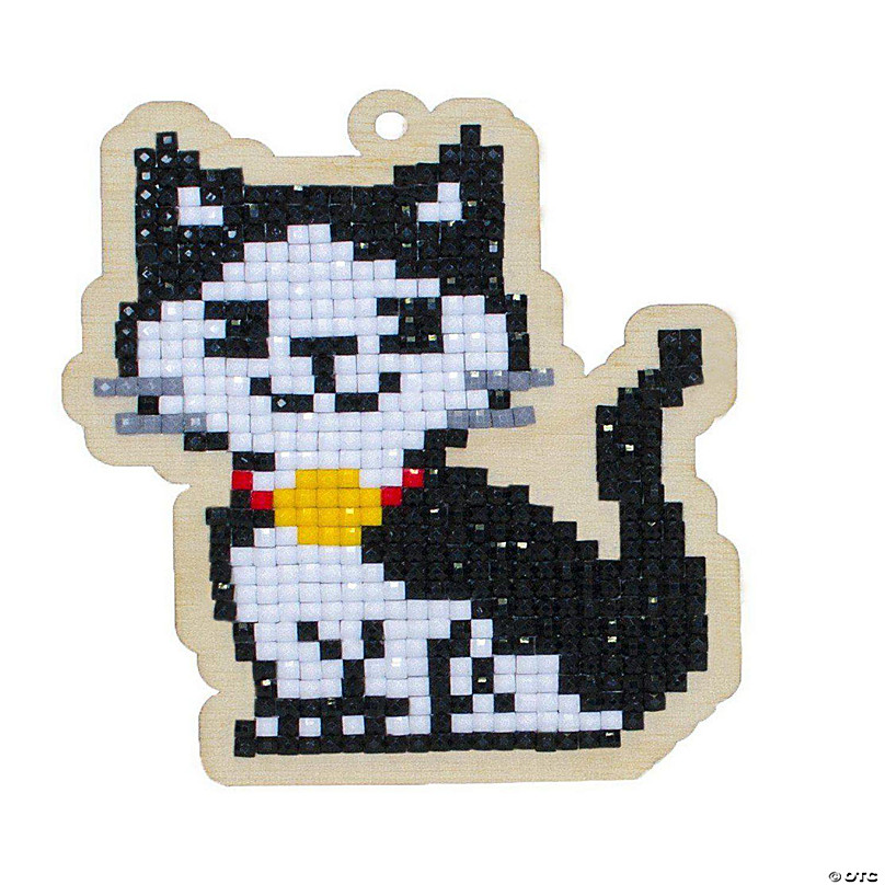 Wizardi Cat Eugene WWP109 Diamond Painting on Plywood Kit