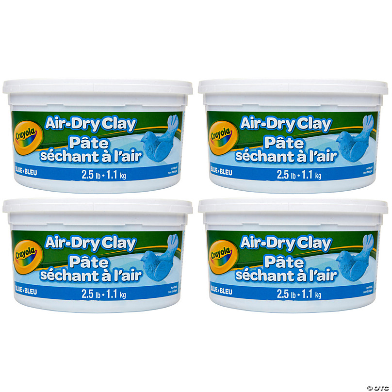 Crayola Air Dry Clay, 2.5lb Tub, Blue, Pack of 4