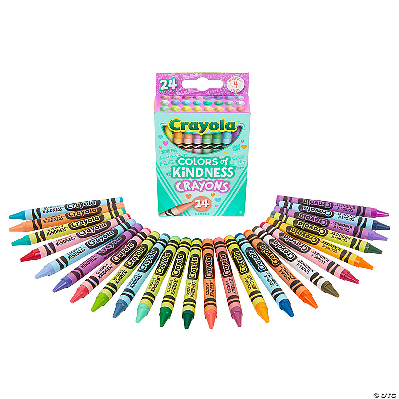Crayola Colors of Kindness Crayons, 24 Per Pack, 12 Packs