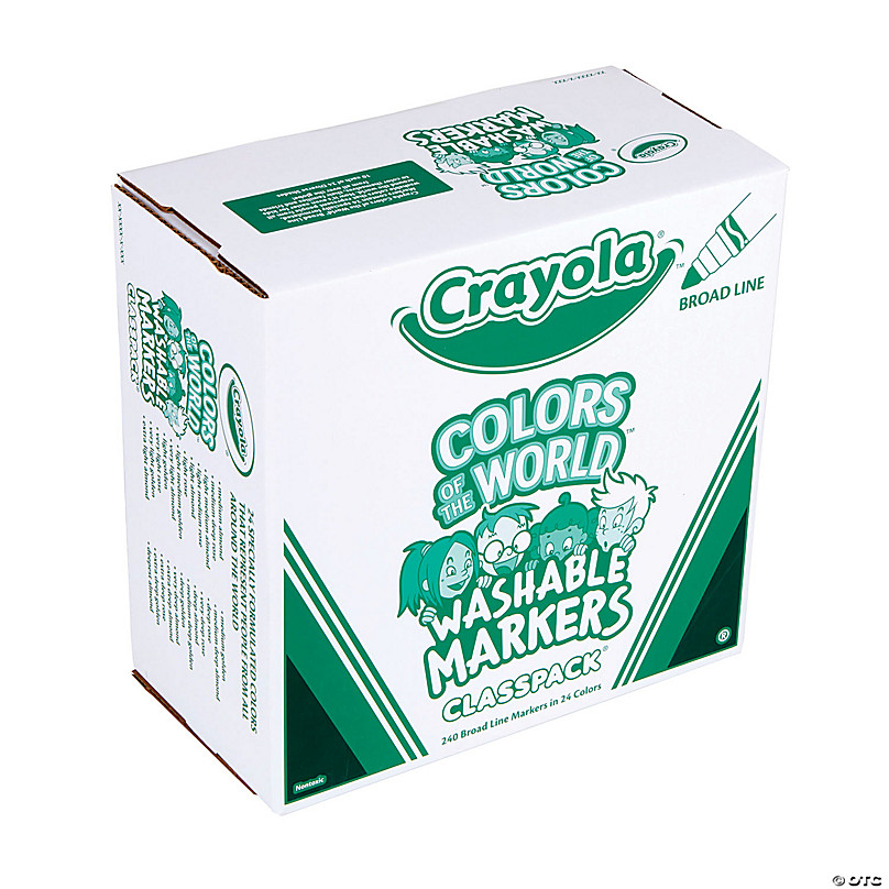 Crayola Colors of the World Washable Markers Classpack, 240